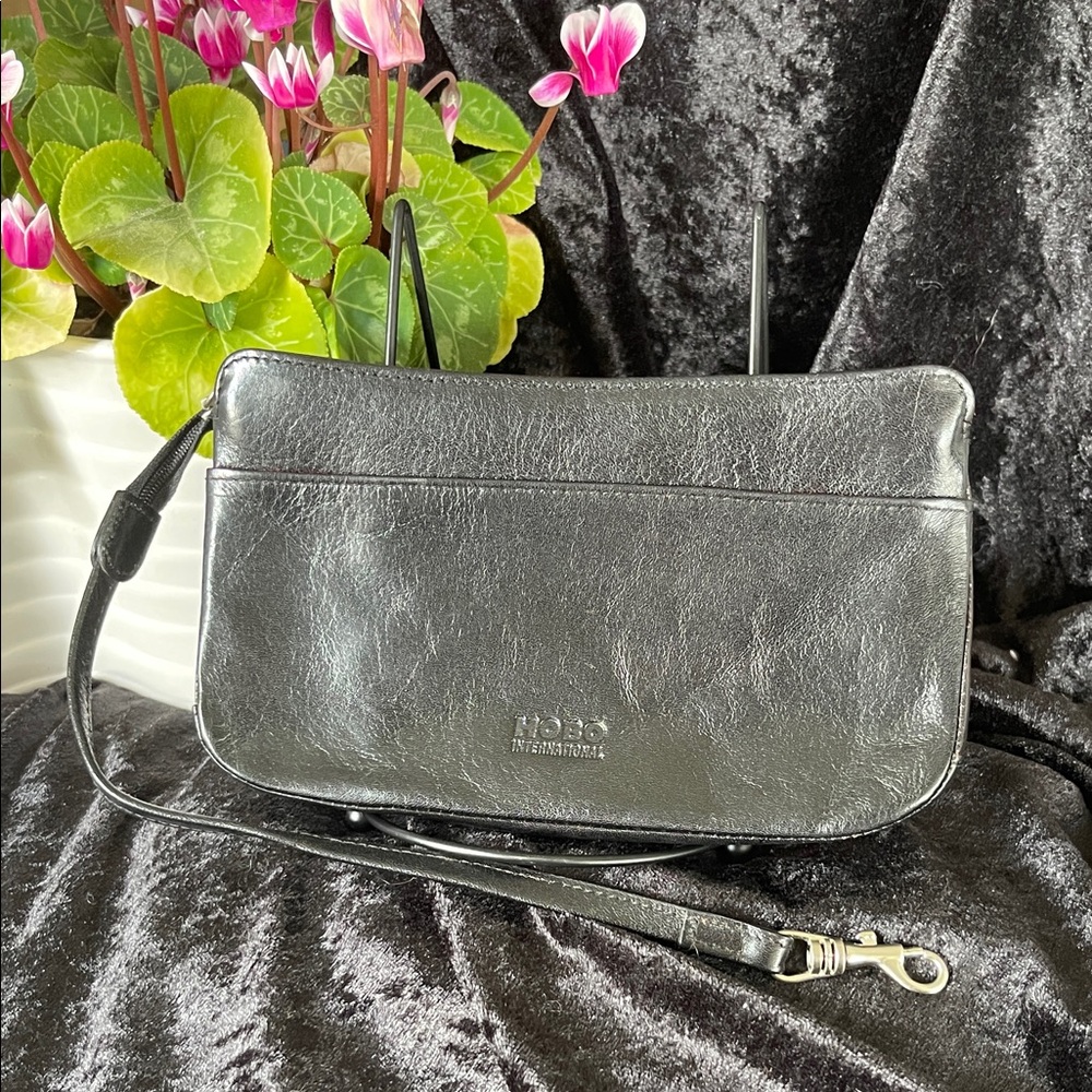 HOBO Black Leather Clutch